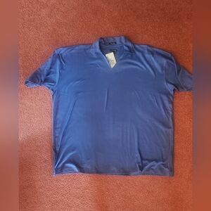 "Soft as snow" Pima Polo -- Vibrant royal blue, woman's polo shirt
